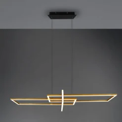 Salinas hængelampe, messingfarvet, metal, 110 cm lang
