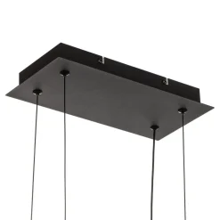 Salinas LED-hængelampe, 3.000 K, mat sort