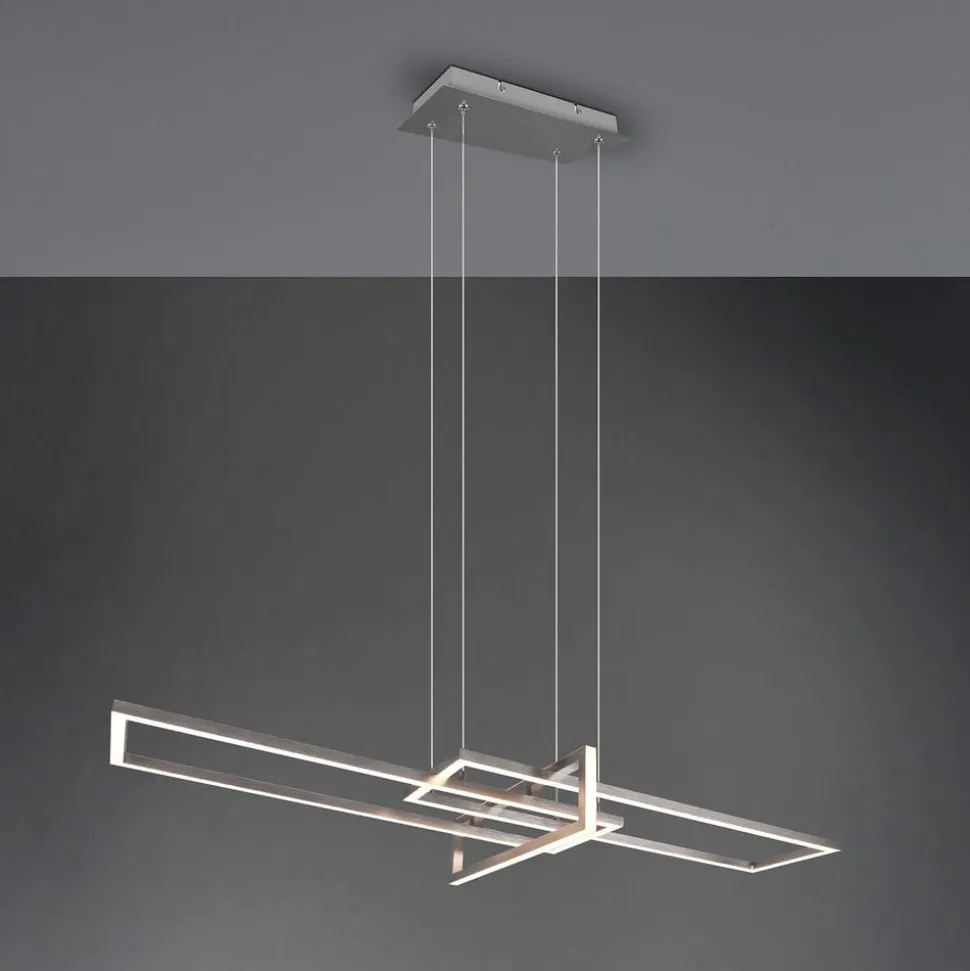 Salinas LED-hængelampe, 3.000 K, mat nikkel