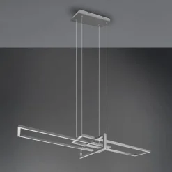 Salinas LED-hængelampe, 3.000 K, mat nikkel