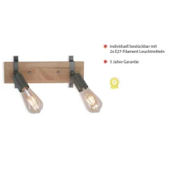 Salt loftlampe svingbar, 2 lyskilder