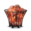Saltlampe ildkurv lille, sort, ravfarvet