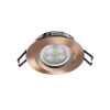 Samsola forsænket loftlampe, kobberfarvet, Ø 8 cm, metal