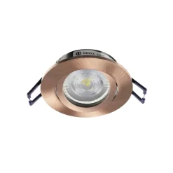 Samsola forsænket loftlampe, kobberfarvet, Ø 8 cm, metal
