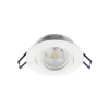 Samsola forsænket loftlampe, hvid, Ø 8 cm, metal