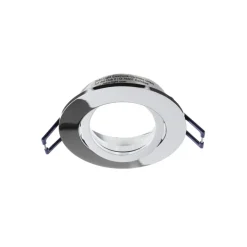 Samsola forsænket loftlampe, skinnende sølv, Ø 8 cm, metal