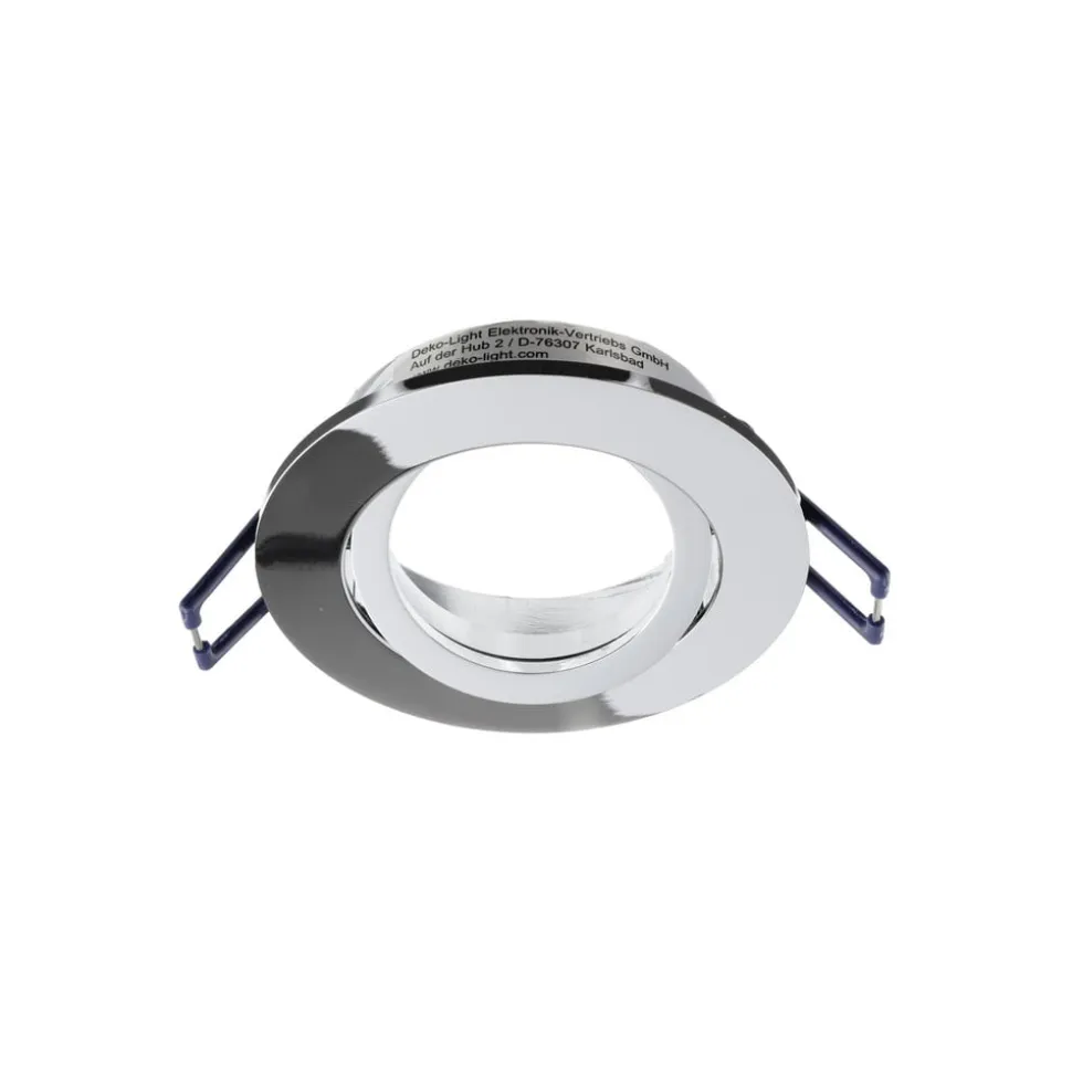 Samsola forsænket loftlampe, skinnende sølv, Ø 8 cm, metal