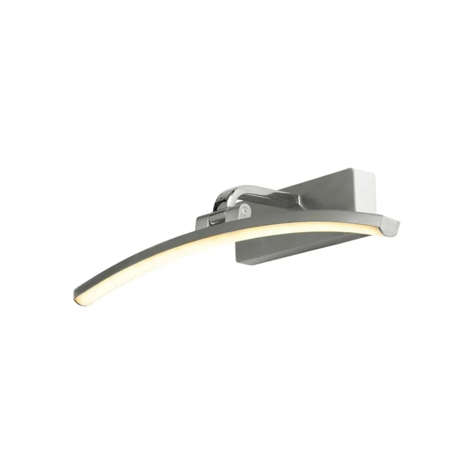 Santorini LED-væglampe, bredde 40 cm, krom, vipbar
