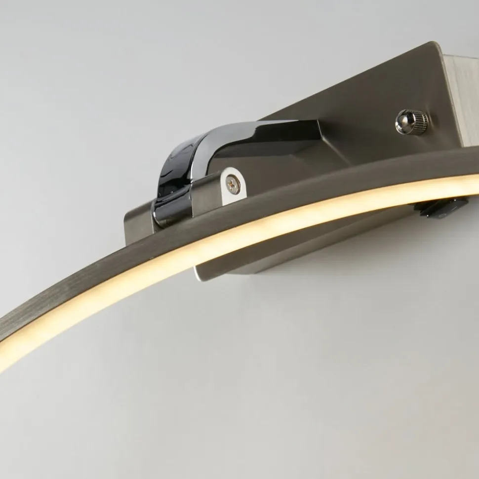 Santorini LED-væglampe, bredde 40 cm, krom, vipbar