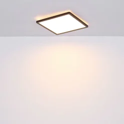 Sapana LED-loftlampe, kantet, kan dæmpes, sort