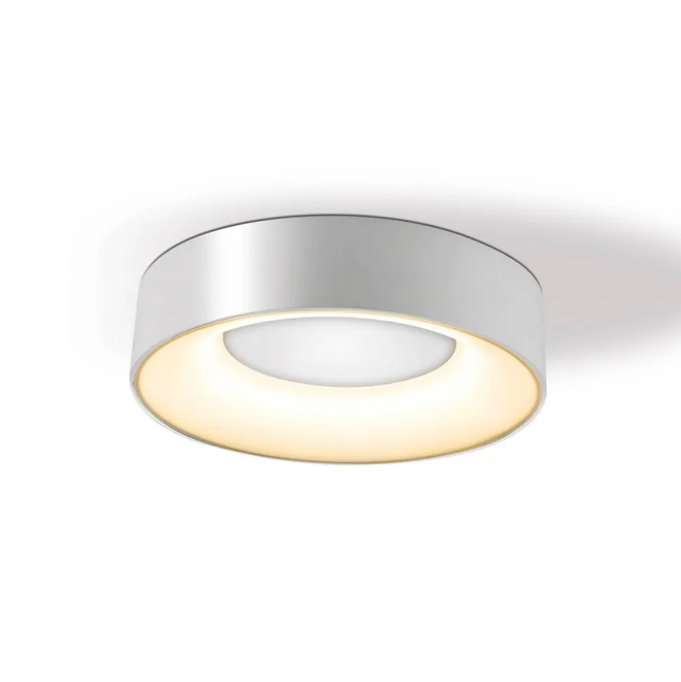 Sauro LED-loftslampe, Ø 30 cm, sølv