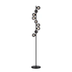 Schöner Wohnen Gulvlampe Dubai, røget glas, 9 lyskilder, G9