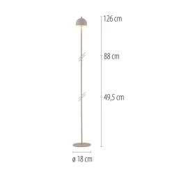 Schöner Wohnen LED-akku-gulvlampe Bellies, sandbrise, IP54