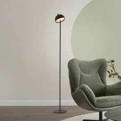 SCHÖNER WOHNEN LED-akku-gulvlampe Bellies, sort, IP54