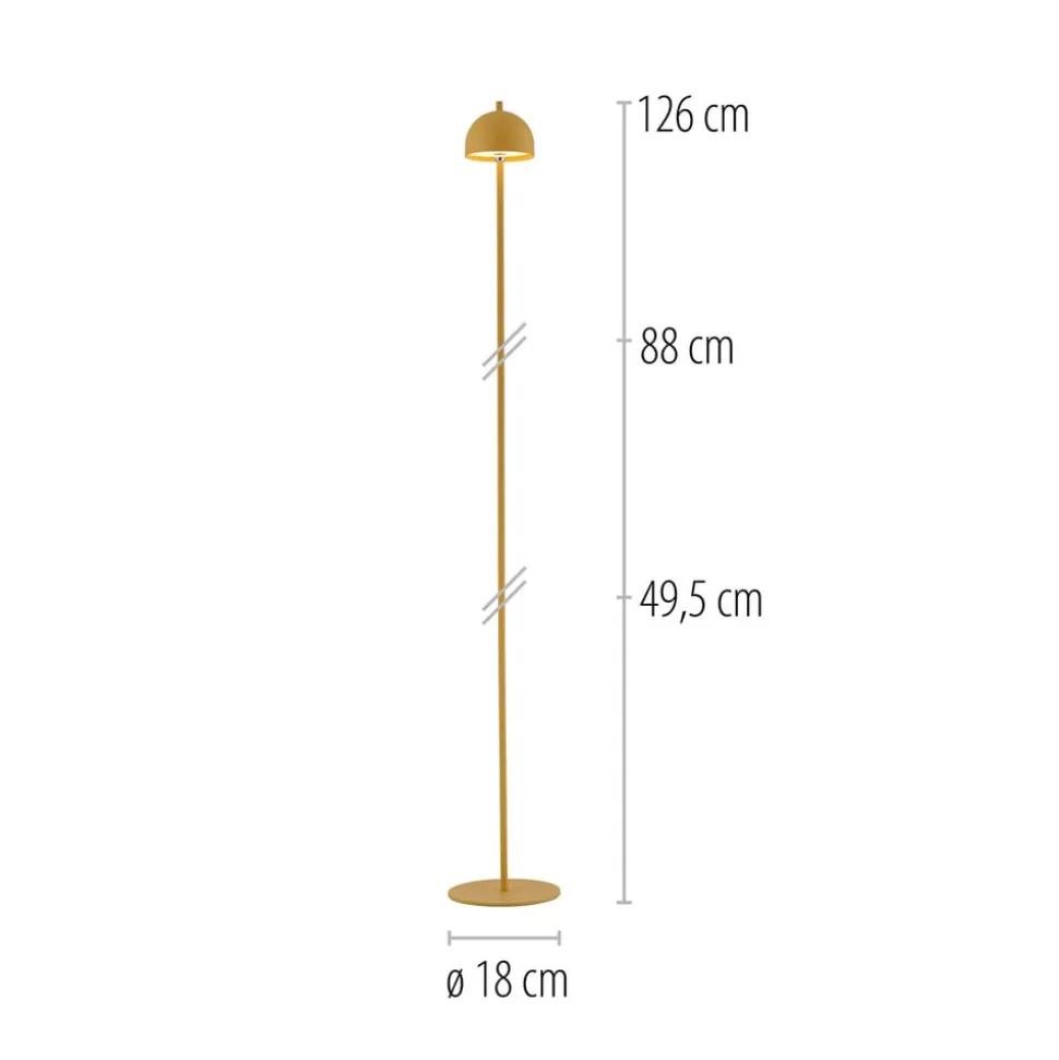 Schöner Wohnen LED-akku-gulvlampe Bellies, Blütenzauber IP54