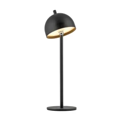 SCHÖNER WOHNEN LED-batteridrevet bordlampe Bellies, sort, IP54