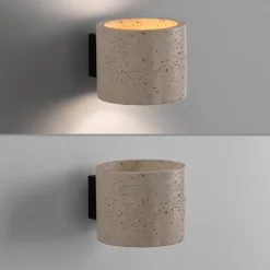 Schöner Wohnen Væglampe Traventa, beige, op/ned, G9