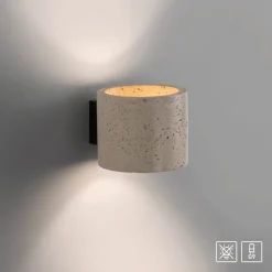 Schöner Wohnen Væglampe Traventa, beige, op/ned, G9