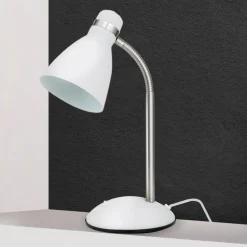 School skrivebordslampe, hvid