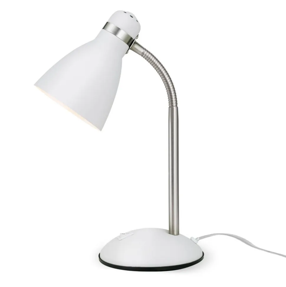 School skrivebordslampe, hvid