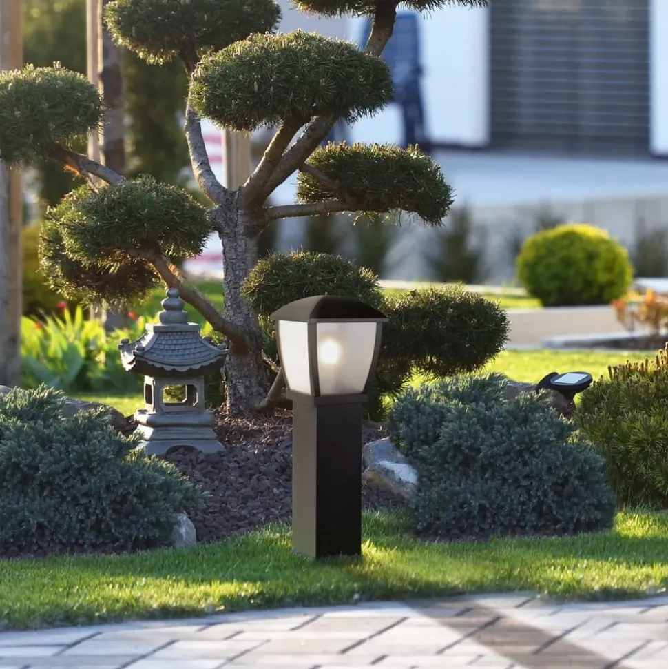 Seattle pullert, IP44, sort, højde 73 cm, metal