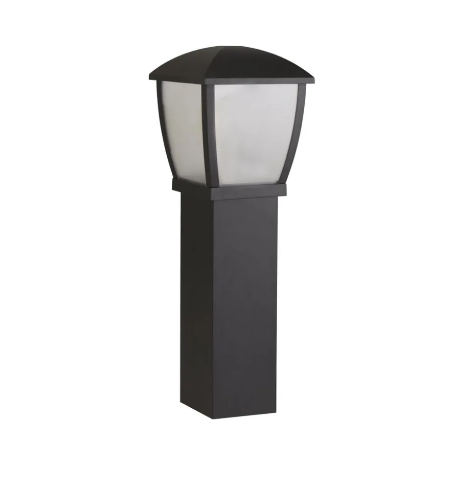 Seattle pullert, IP44, sort, højde 73 cm, metal