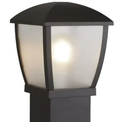 Seattle pullert, IP44, sort, højde 73 cm, metal