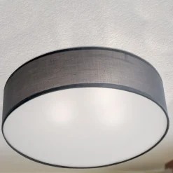 Seda stof-loftlampe, grå