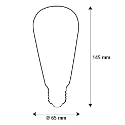 SEGULA LED Elegant Line E27 3W Rustika 2.200 K Filament dæmpbar