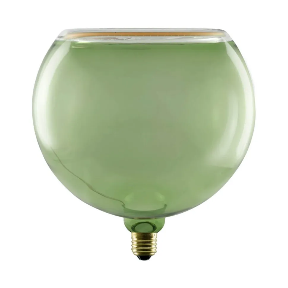 Segula LED globepære Svævende, E27, grøn G200 6 W 922 dæmpbar