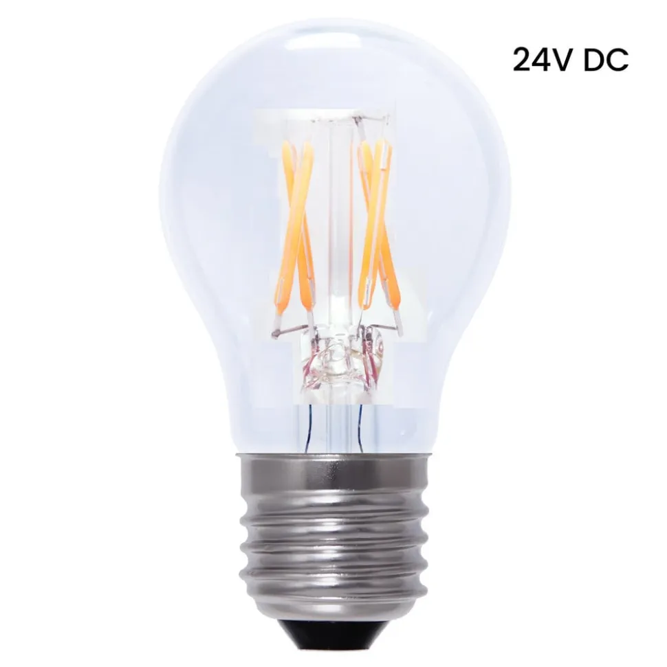 Segula LED-filamentpære 24V DC E27 3W glødetråd 927 ambient
