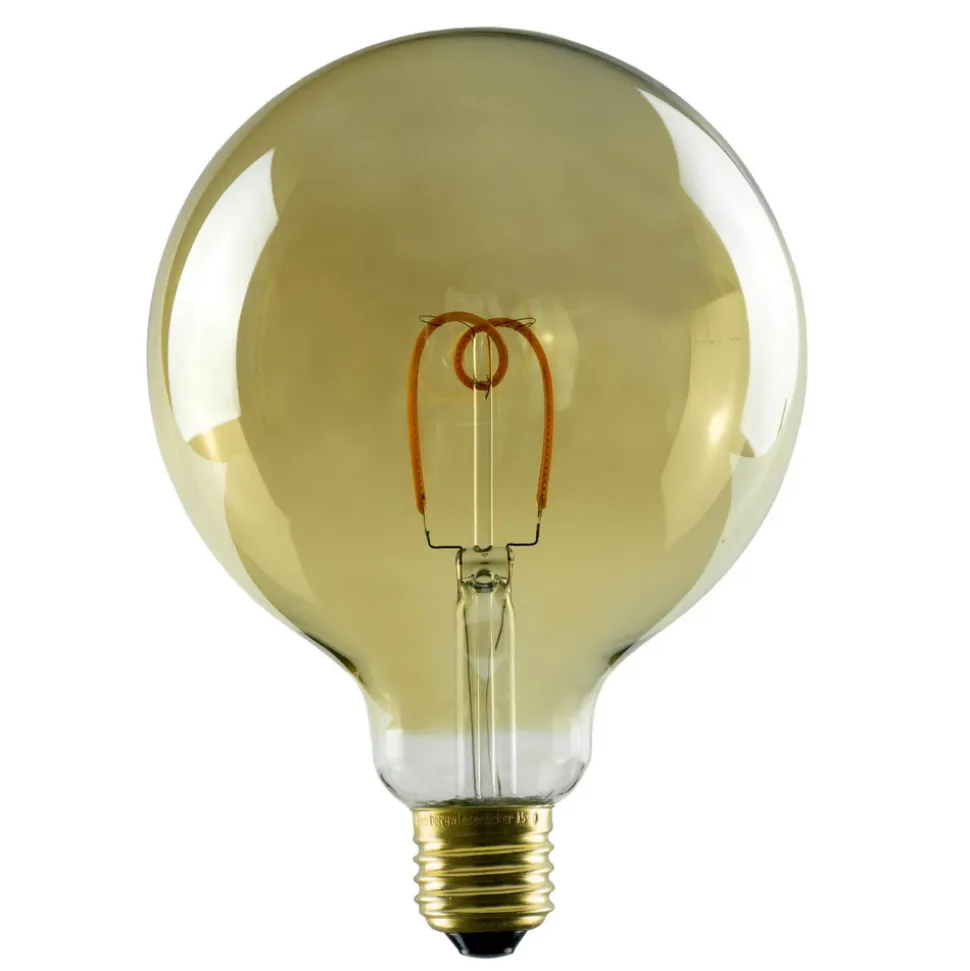 SEGULA LED-globe E27 3,2W G125 1.900 K guld dæmpes
