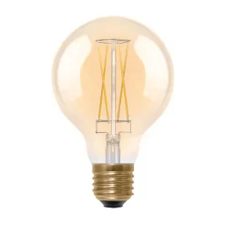 Segula LED-globepære E27 G80 5W 2.200K guld dæmpbar