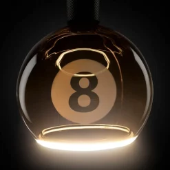Segula LED-kugle Flydende Billard sort 8, E27, G200 4 W 922