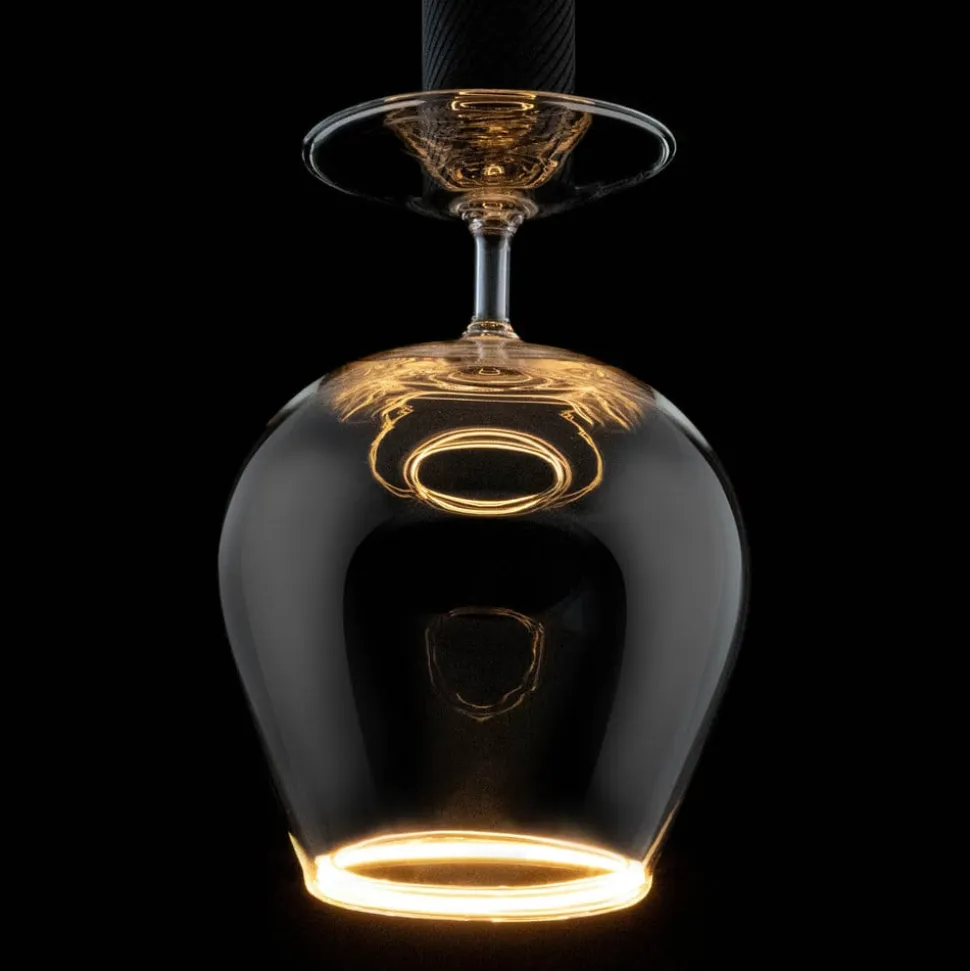 Segula LED-pære flydende cognac klar E27 6W 922 dæmpbar