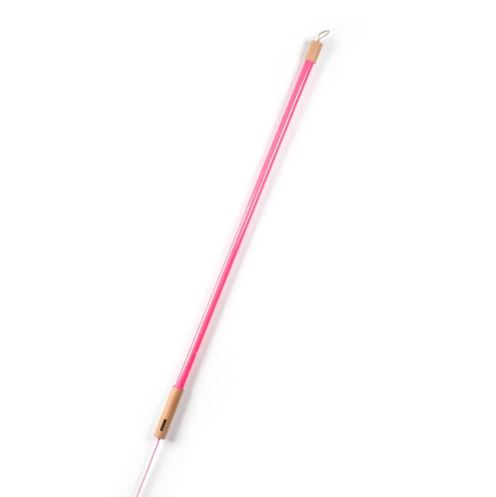 SELETTI LED-lampe Linea, fuchsia, trædetaljer, universal