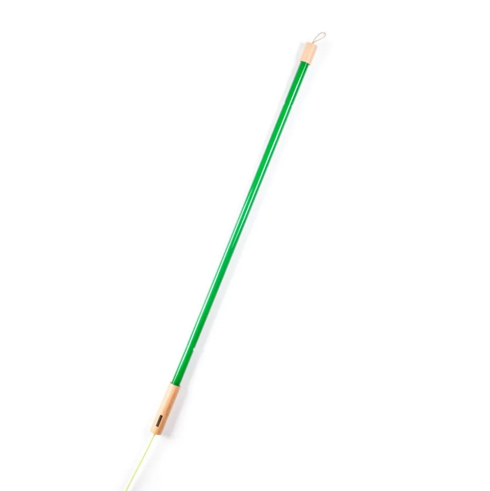 SELETTI LED-lampe Linea, grøn, trædetaljer, universal