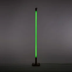 SELETTI LED-lampe Linea, grøn, trædetaljer, universal
