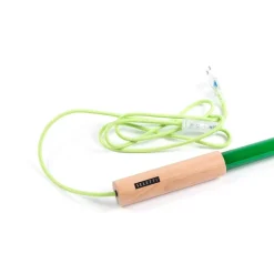 SELETTI LED-lampe Linea, grøn, trædetaljer, universal