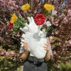 SELETTI Love in Bloom Kæmpe vase, hvid, h 60 cm, glasfiber