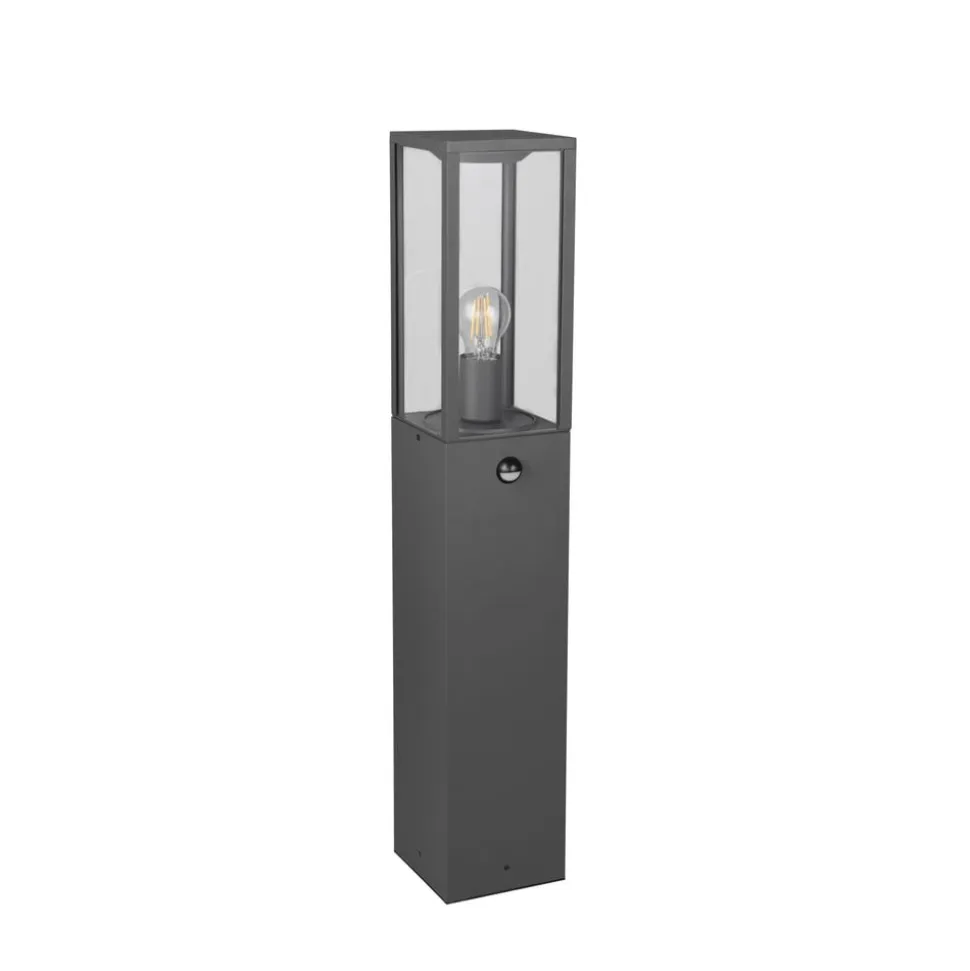 Sensor-vejlampe GARONNE, antracit, højde 80 cm, metal IP44
