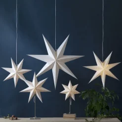 Sensy stående stjerne, højde 78 cm, hvid