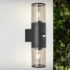 Sergioro udendørs væglampe, 2 lyskilder med sensor
