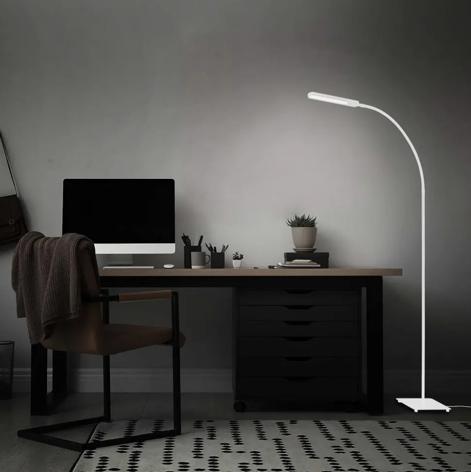 Servo LED-gulvlampe, kan dæmpes, CCT, hvid