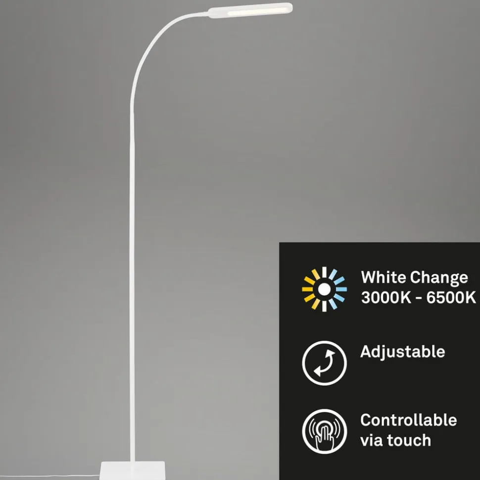 Servo LED-gulvlampe, kan dæmpes, CCT, hvid