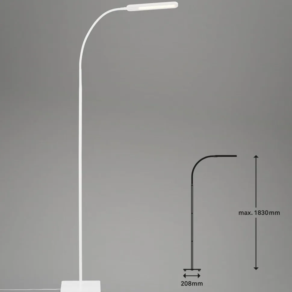 Servo LED-gulvlampe, kan dæmpes, CCT, hvid