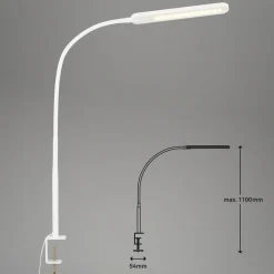 Servo LED-klemmelampe, kan dæmpes, CCT, hvid