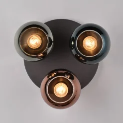 Sheldon loftlampe med 3 glas-kugleskærme