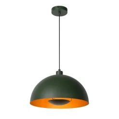 Siemon hængelampe af stål, Ø 40 cm, grøn