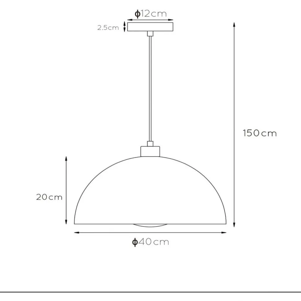 Siemon hængelampe af stål, Ø 40 cm, grøn